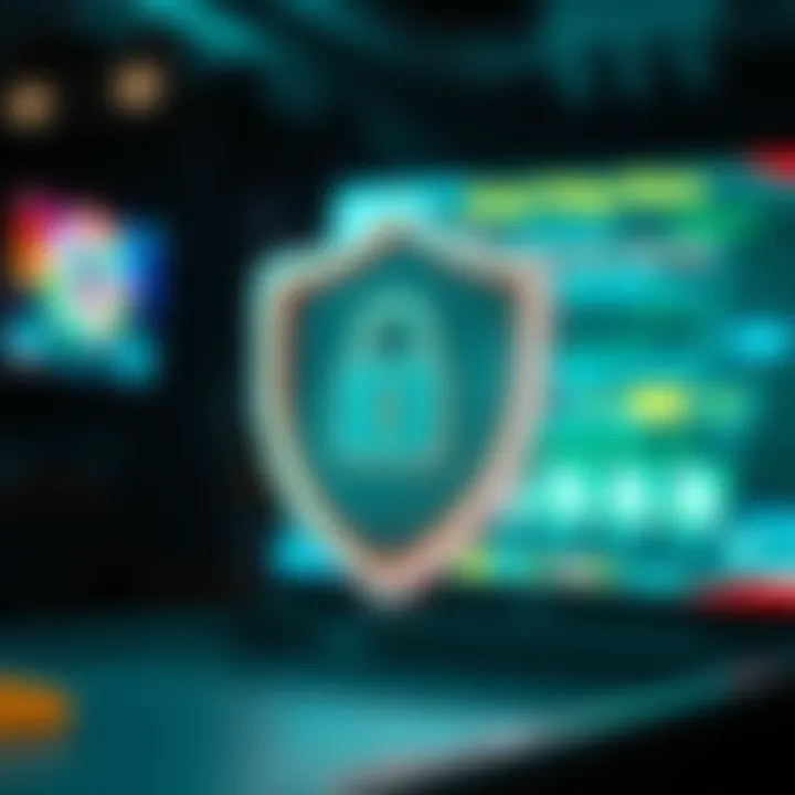 Digital shield symbolizing robust security measures protecting online gaming activities