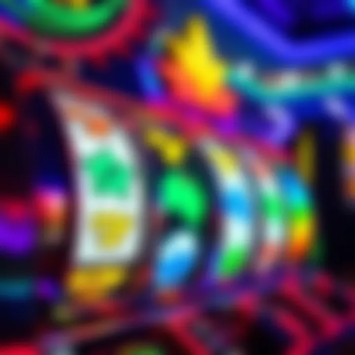 Colorful online pokies reels spinning with Australian-themed symbols