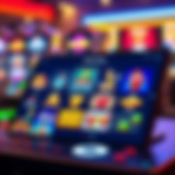 Digital interface showing various Aussie online pokies games on a device screen
