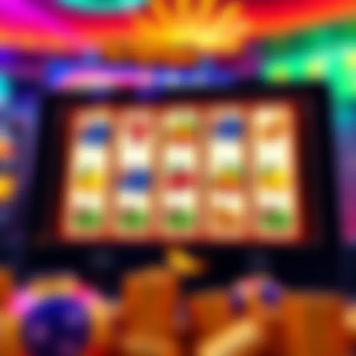 Colorful online pokies game interface showcasing reels with Australian themed symbols