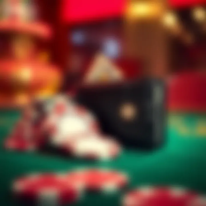 Graphic showing a digital wallet and casino chips symbolizing bonus funds and responsible gaming