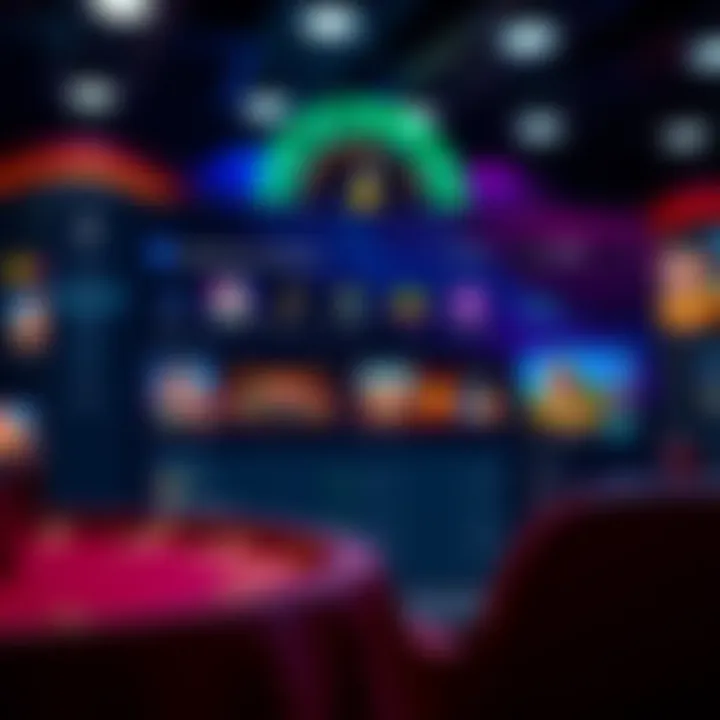 User interface showing RocketPlay app main dashboard with interactive features