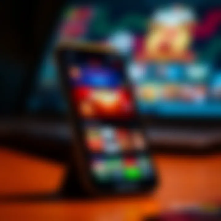 Mobile device displaying Rocketplay Casino app interface with various game icons