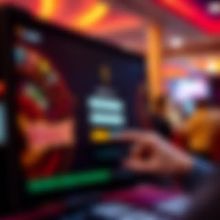 User entering credentials on an online casino login interface