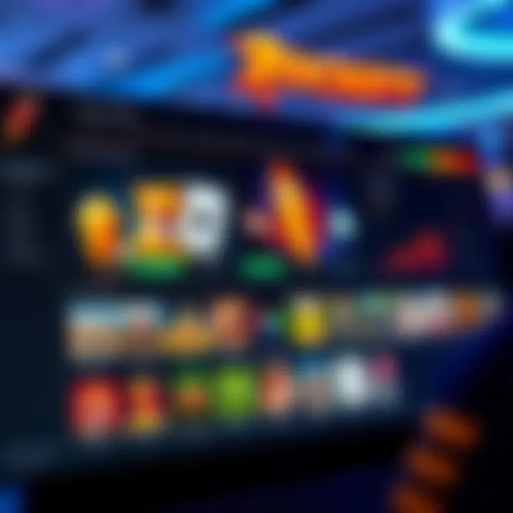 Dashboard of Rocket Play Casino displaying game selection and account features