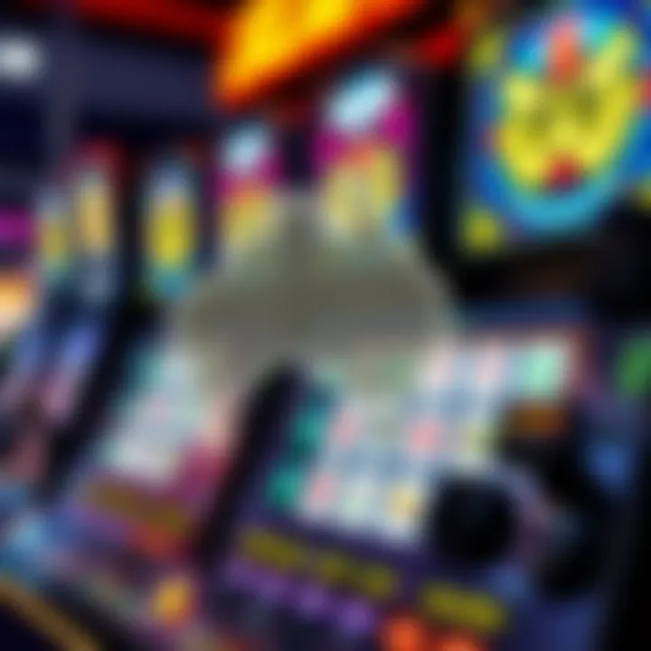 Digital representation of online pokies with Australian map and PayID symbols