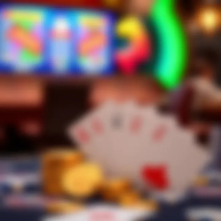 Illustration of bonus symbols like coins and cards highlighting different types of casino bonuses and tips for maximizing rewards