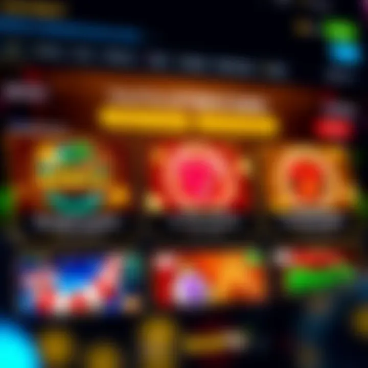 A digital casino interface showing available free spin bonuses and wagering requirements clearly