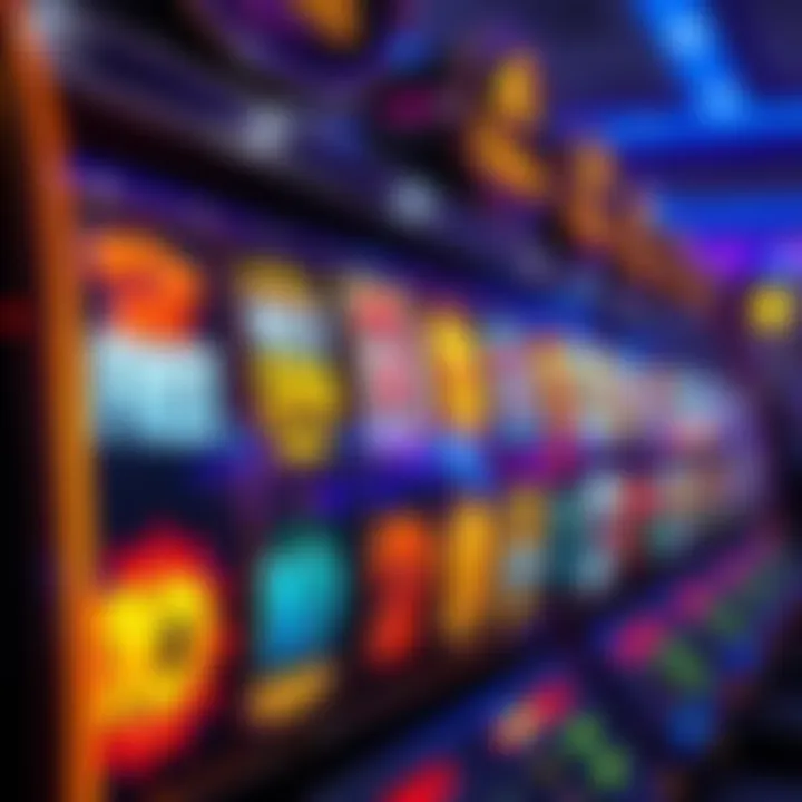 Slot machine reels displaying various colorful symbols representing free spins at Rocket Play Casino