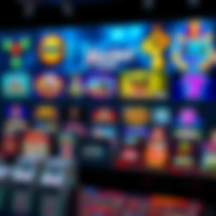 Colorful selection of online casino games including slots and table games on Rocket Play Casino platform