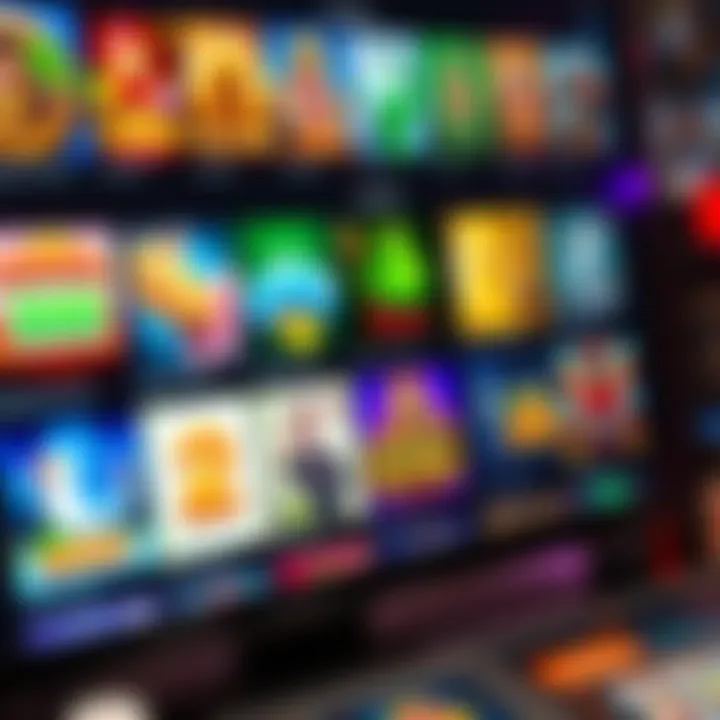 Collection of diverse casino game icons displayed on a screen