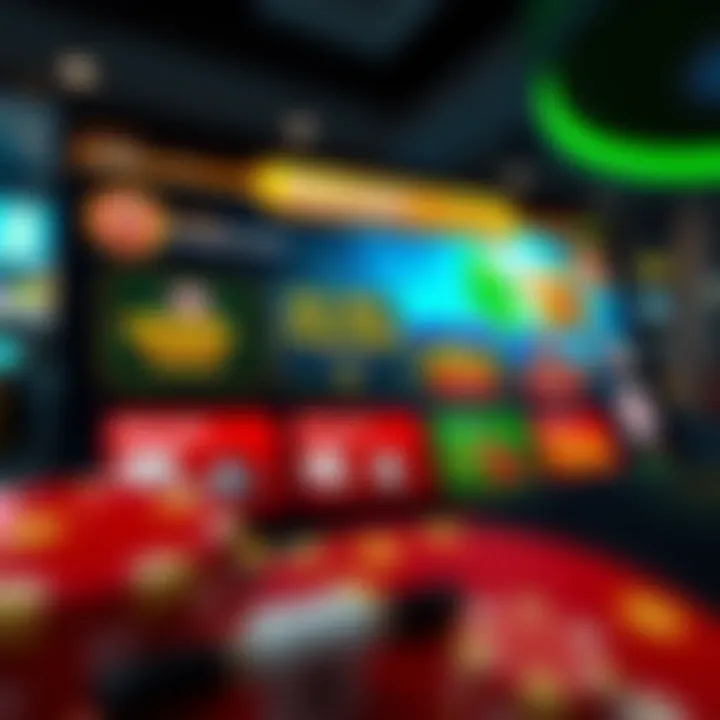 Illustration of a digital casino interface highlighting no deposit bonus offers