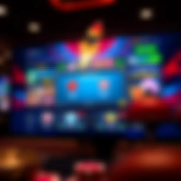 Dashboard of an online casino highlighting user interface elements and banking options