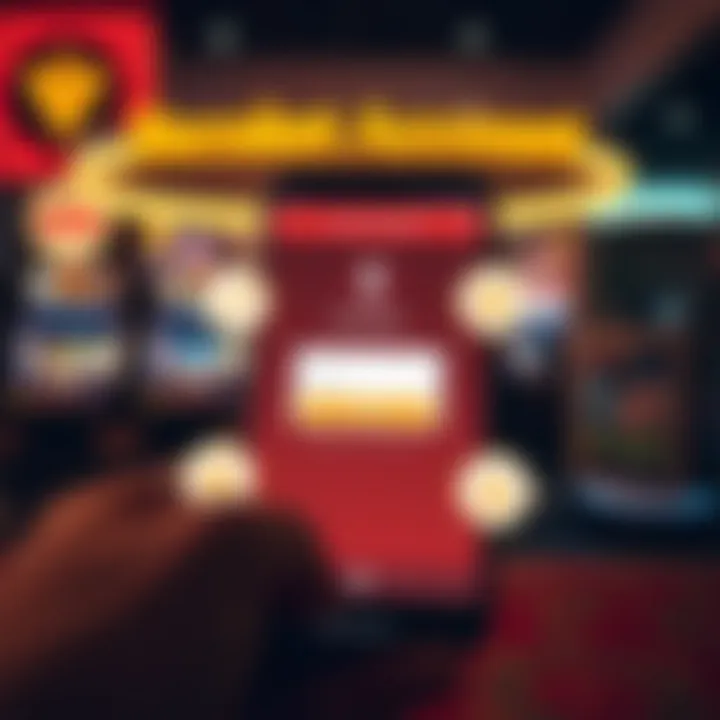 Illustration of secure account protection features in a mobile app environment