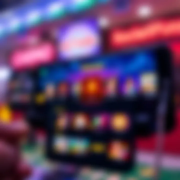 Mobile device displaying Rocketplay APK interface with vibrant icons and navigation menu