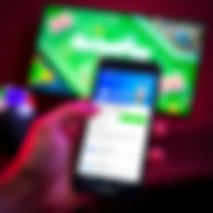 Illustration of an Android phone showing the RocketPlay app download and setup screen with clear instructions