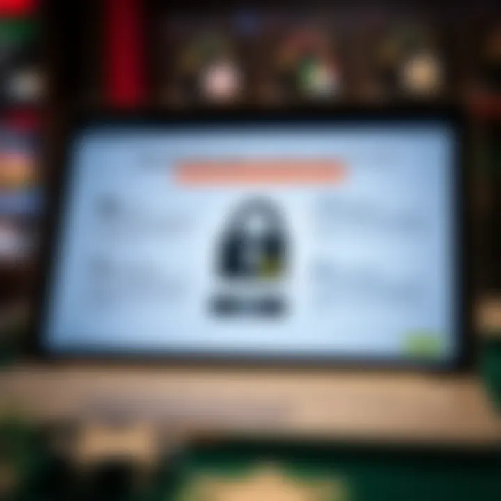 Graphic highlighting security features and tips for safeguarding RocketPlay Casino account access