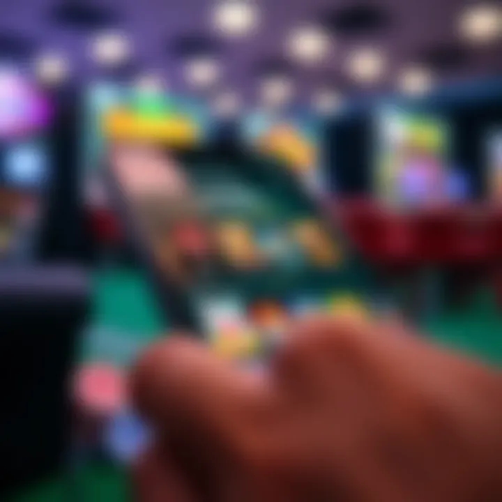 Mobile device displaying RocketPlay casino app interface with game selection and navigation