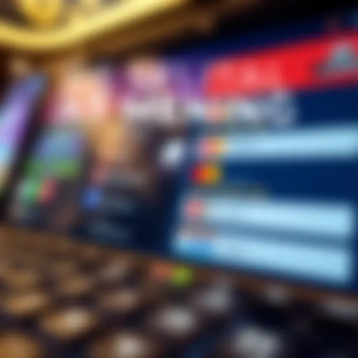 Digital representation of banking options including credit cards, e-wallets, and bank transfers available on a casino platform