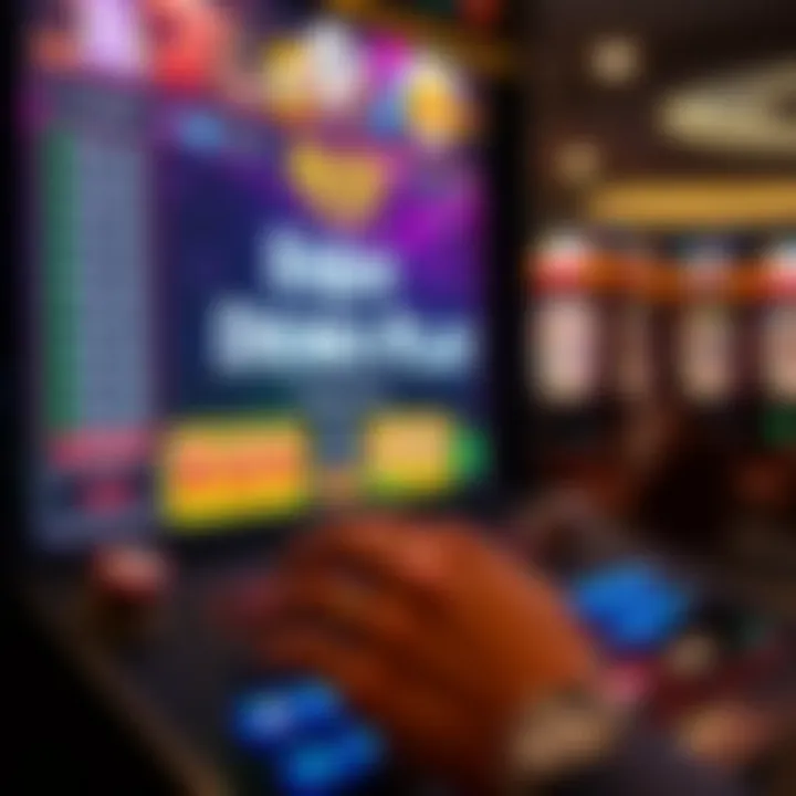 Demo mode screen with interactive casino game controls