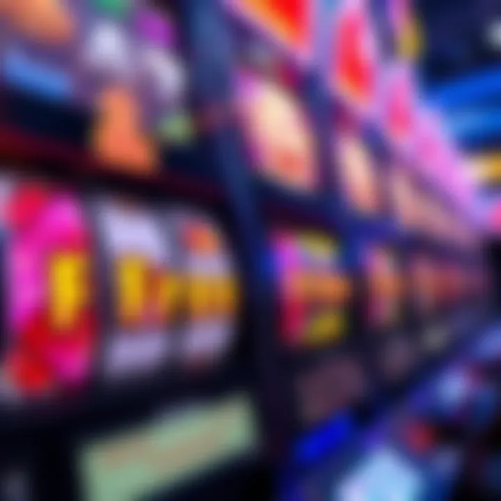 Slot machine with vibrant spinning reels and glowing symbols at RocketPlay Casino