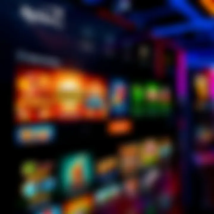 User interface of RocketPlay Casino showcasing diverse slot games and vibrant graphics