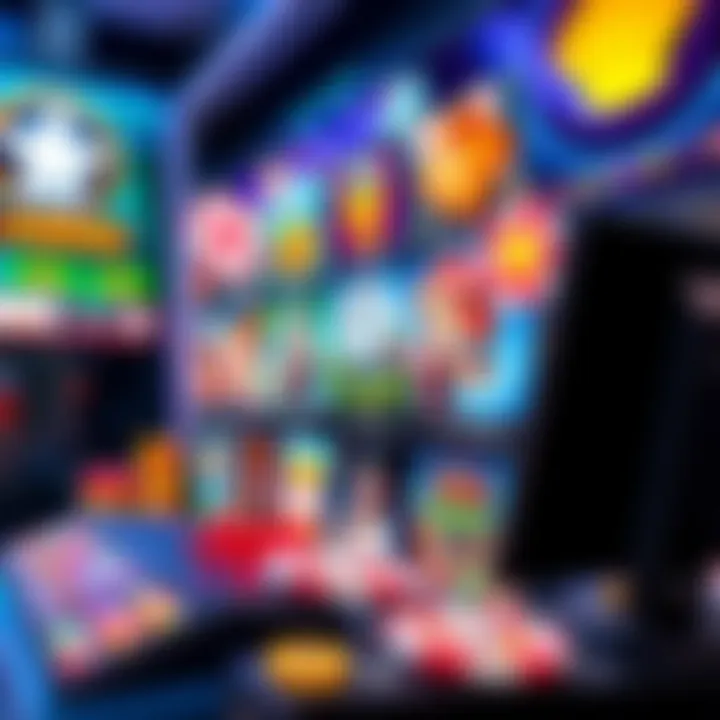 Colorful interface showcasing diverse online casino games available on Rocketplay platform