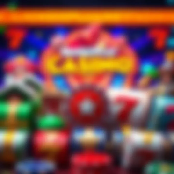 Variety of colorful casino game icons representing fairness and payment options