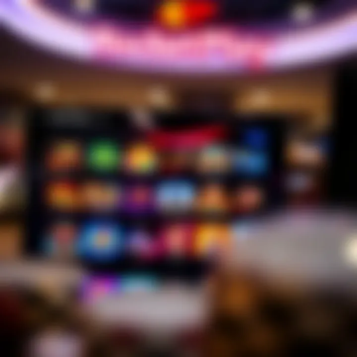 Overview of RocketPlay Casino interface showing game selection and navigation menu