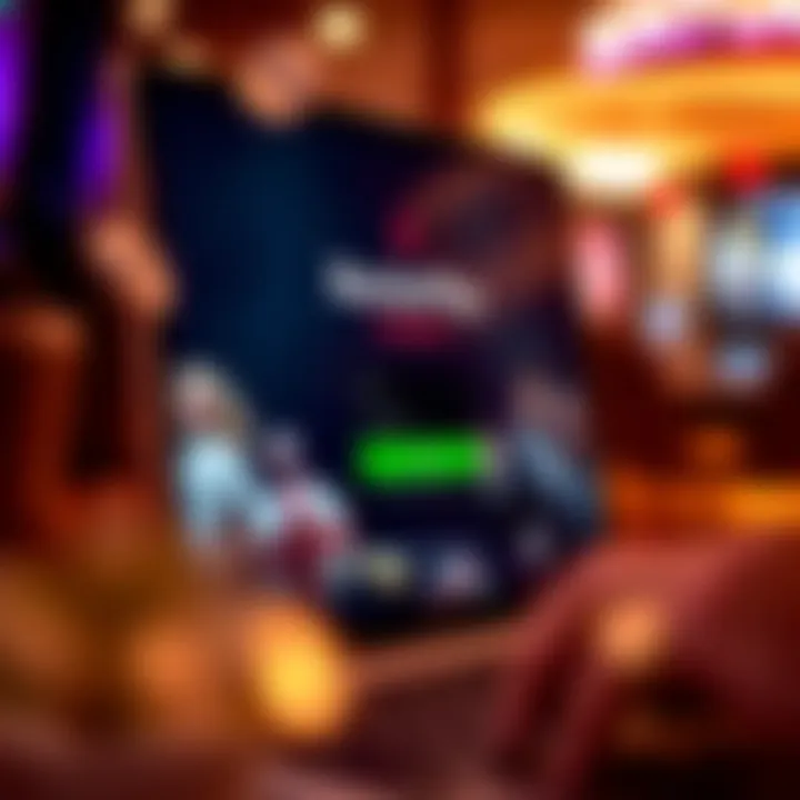 User interface displaying RocketPlay Casino login screen on a digital device