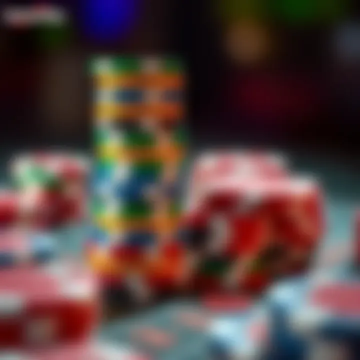 Stack of casino chips representing ascending VIP tiers and increasing rewards for loyal players