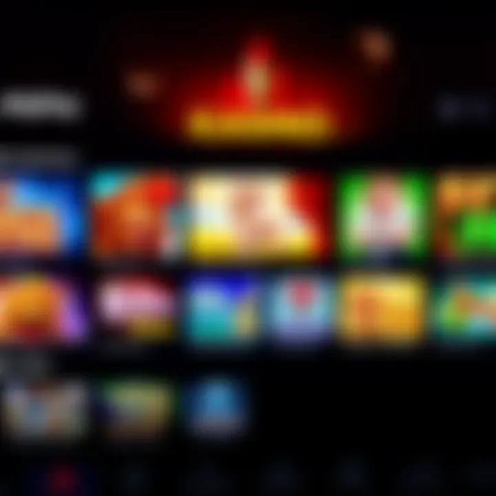 Online casino interface showcasing various slot games available to players