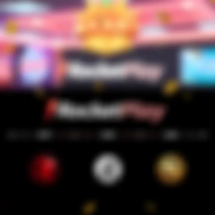 Evolution of the RocketPlay brand mark showing visual refinement over time