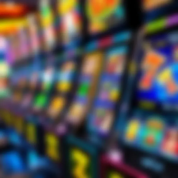 Colorful slot machine reels displaying various symbols at an online casino platform