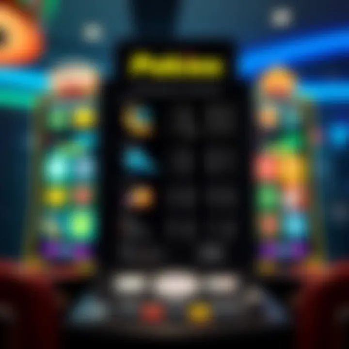 Modern online pokies interface showing various game options and payout information