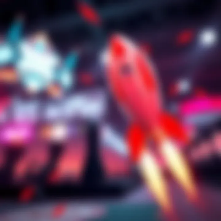 Illustration of a digital bonus code with a rocket symbolizing RocketPlay bonuses