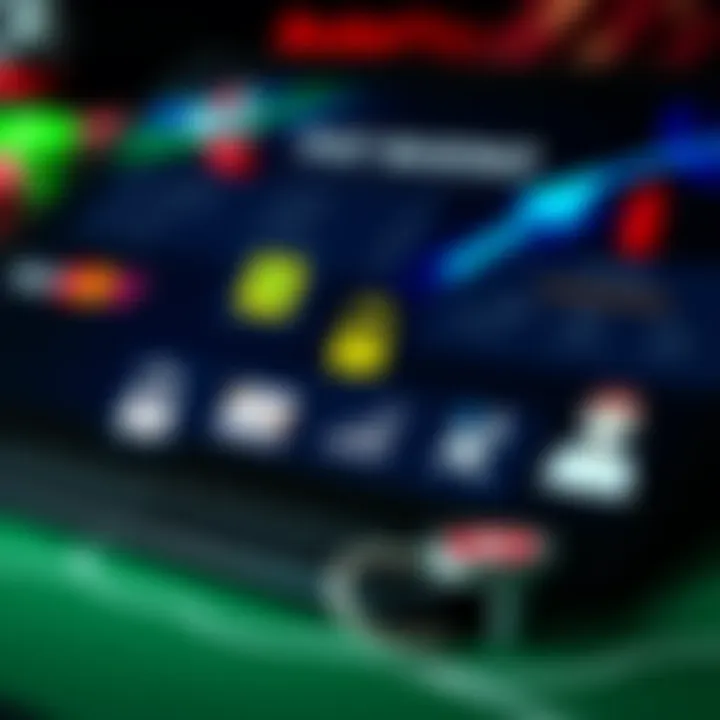 Secure online payment methods and customer support icons symbolizing safe transactions and assistance